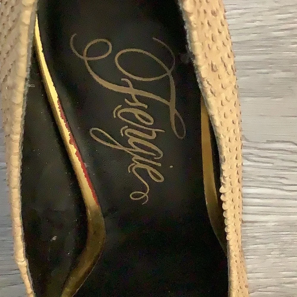 Fergie Tan Close Toe Shoes